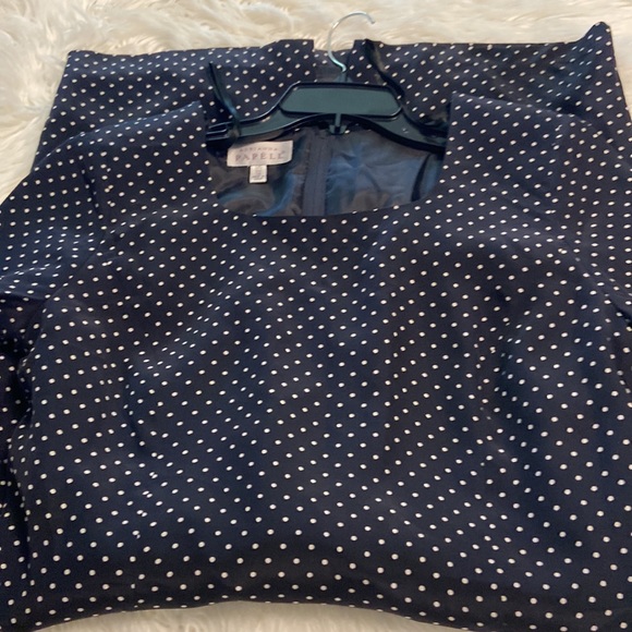 Adrianna Papell 100% Silk PolkaDot Dress size 14 length 39” bust 38” brand new - Picture 15 of 16